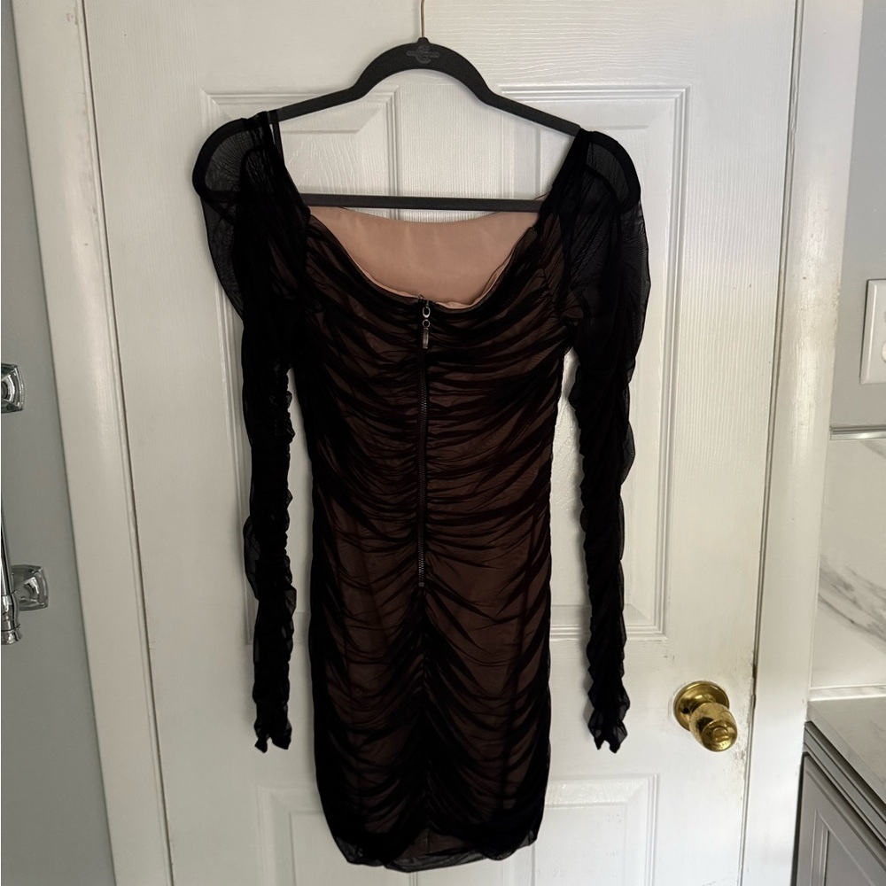 Bebe Black Ruched Dress - Picture 3 of 3